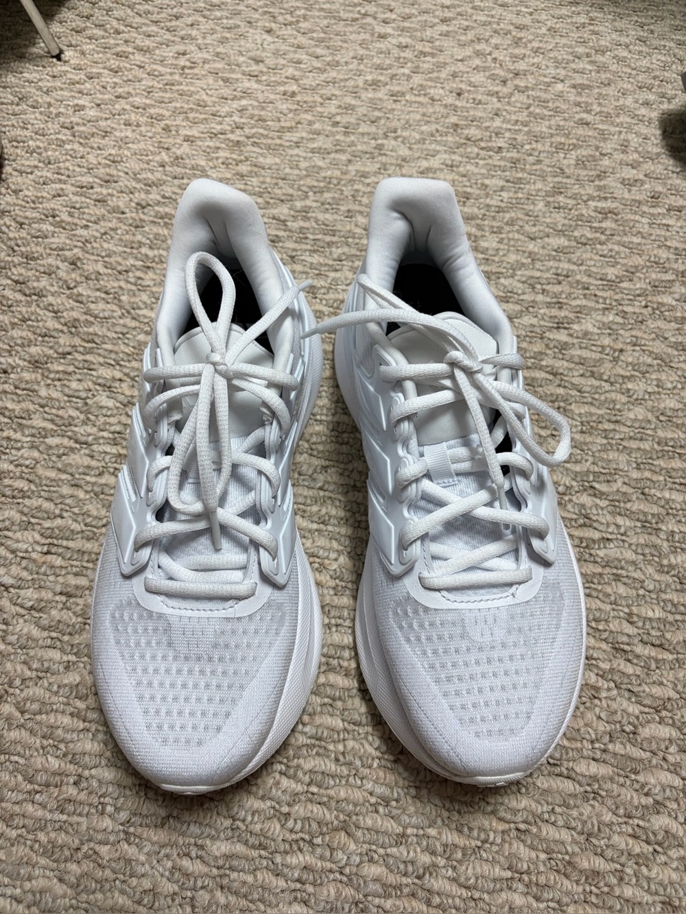 adidas White Lightweight Mesh Running Shoes